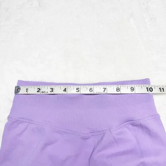 Lilac Purple Scrunch Ruched Bum Stretch Workout Leggings size XS - Picture 4 of 6